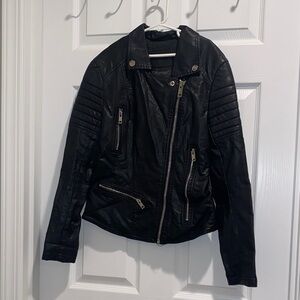 Blank NYC Black Leather Biker Jacket